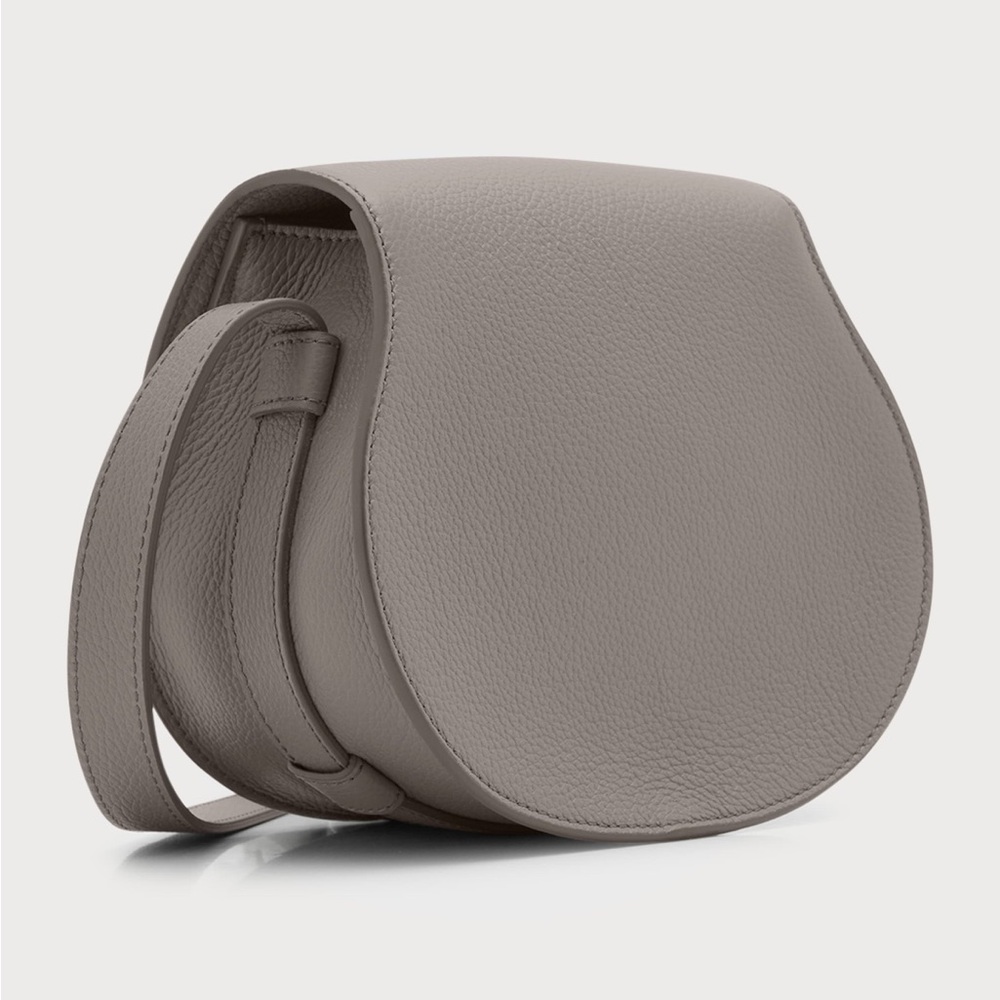 Chloe Taupe Marcie Small Crossbody in Grained Calfskin - Picture 2 of 6